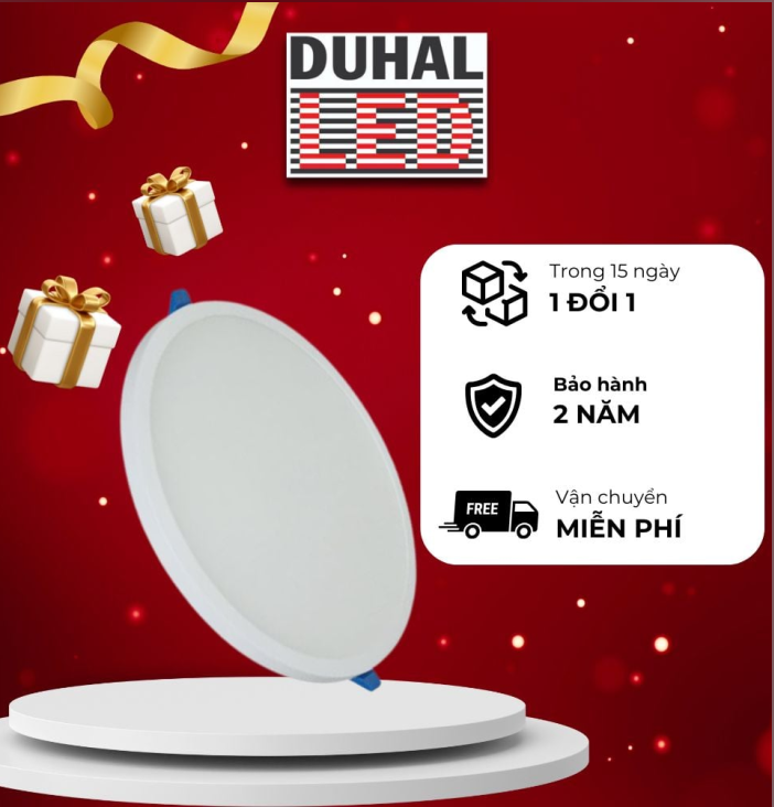 Đèn led âm trần DUHAL DGT 18W DGT0183 Ánh Sáng Trắng 6500K, Đèn âm trần siêu mỏng Duhal